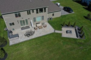 Techo-Bloc Champlain Grey HD2 Outdoor Living Space, Outdoor Kitchen